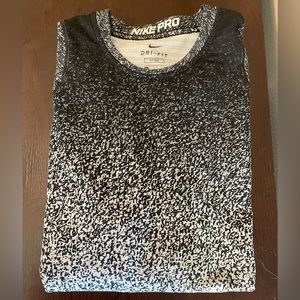 Black and white, mens Nike Pro dri-fit long sleeve shirt.In excellent condition!